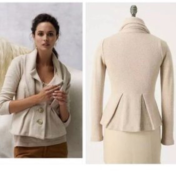 Anthropologie Sweaters - Anthropologie Herringbone Sweater Jacket